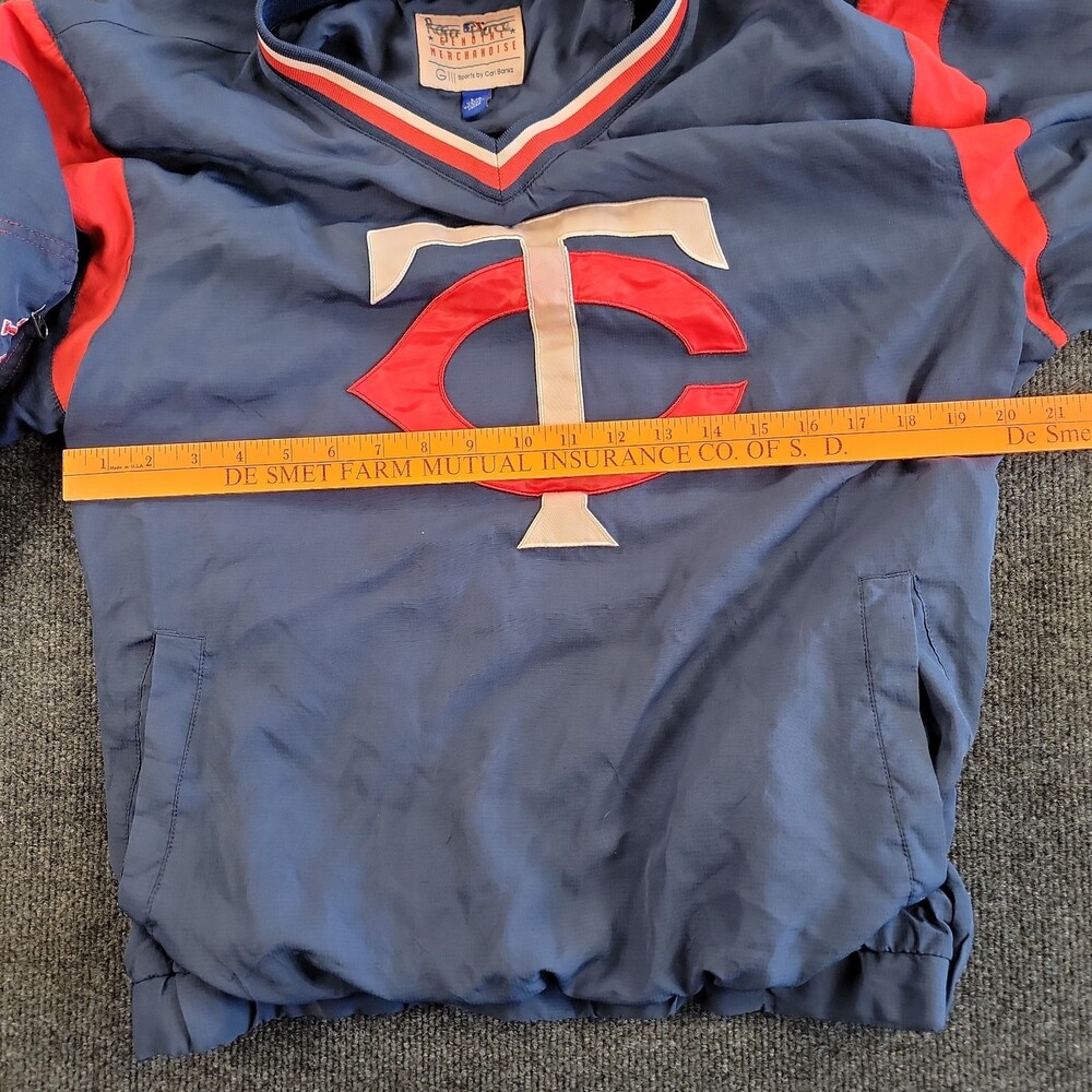 Minnesota Twins Pullover Jacket Mens Size Large Genuine Merchandise Zip Side VTG - Picture 6 of 10